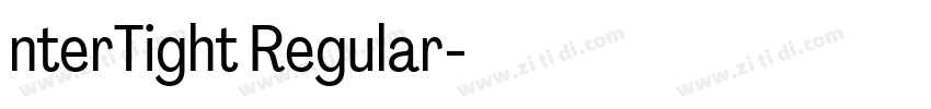 nterTight Regular字体转换